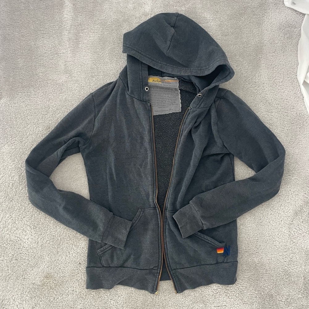 Aviator Nation Charcoal Hoodie